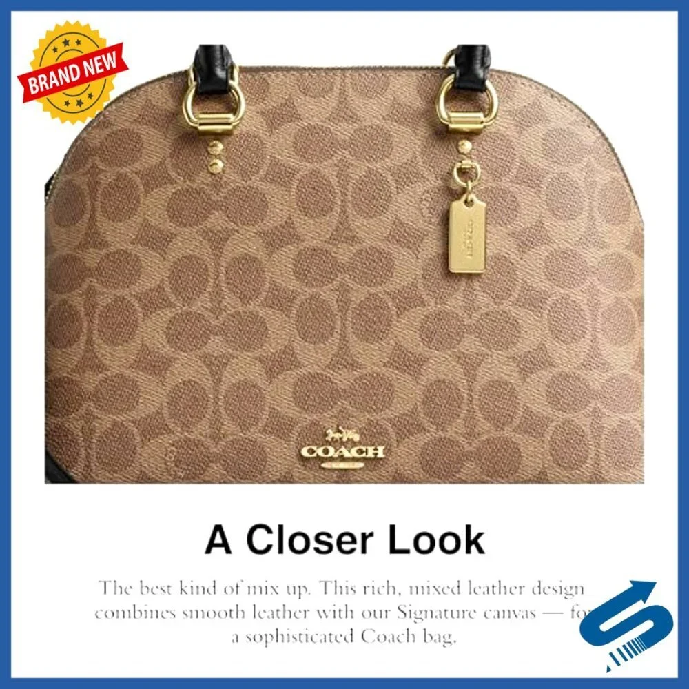Signature Canvas Satchel with Leather Trim, Detachable Strap, Spacious Interior
